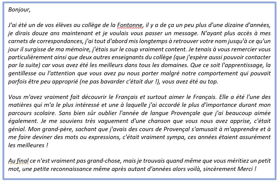 Le message